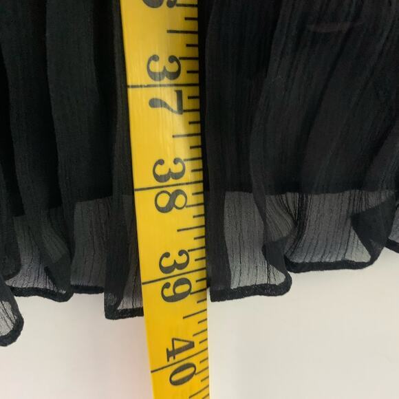 BCBG Black & Nude Pleated Chiffon Criss Cross Midi Dress Size 2 - NWT - Picture 11 of 11